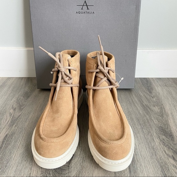 Aquatalia Kayden Suede Moccasin Women's Booties - Size 7.5 - Picture 2 of 11